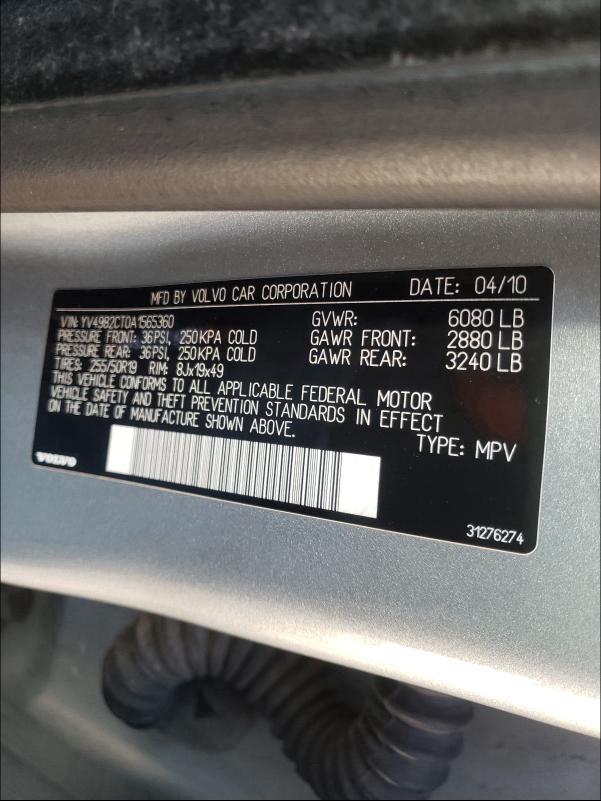 2010 VOLVO XC90 YV4982CT0A1565360