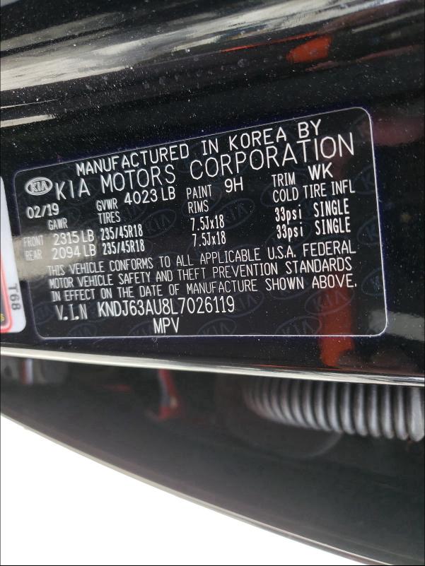 2020 KIA SOUL GT LI KNDJ63AU8L7026119