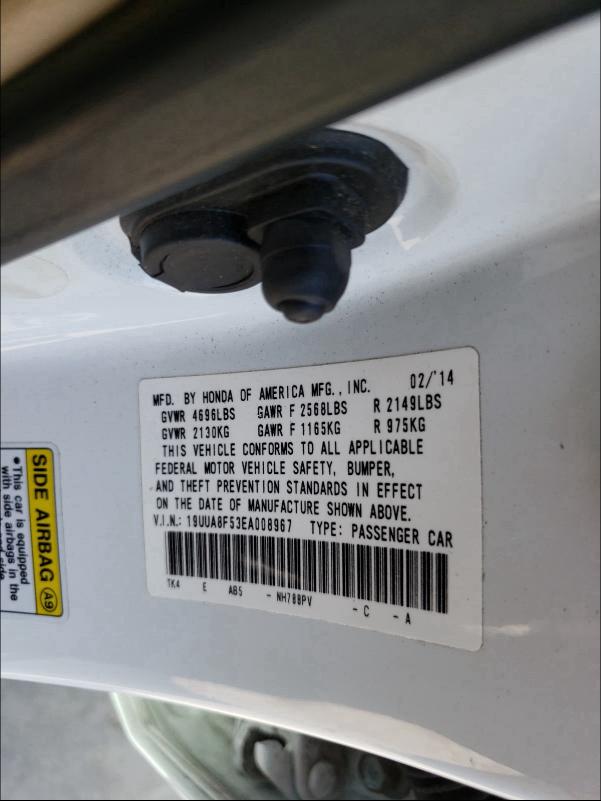 2014 ACURA TL TECH 19UUA8F53EA008967