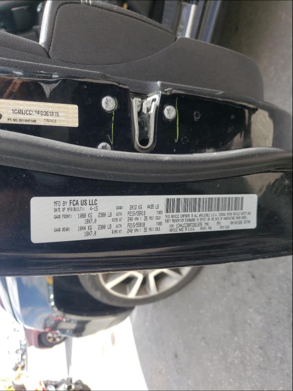 2015 JEEP COMPASS LI 1C4NJCCB0FD361876