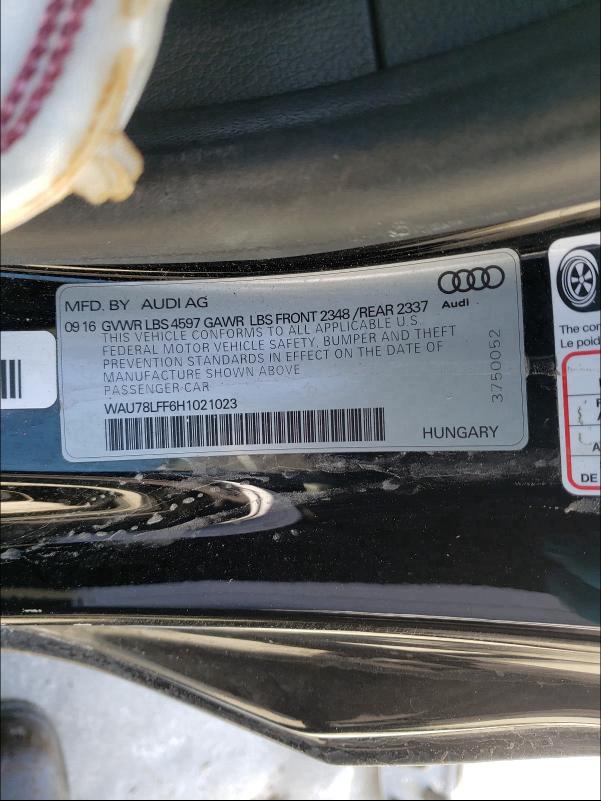 2017 AUDI A3 PREMIUM WAU78LFF6H1021023