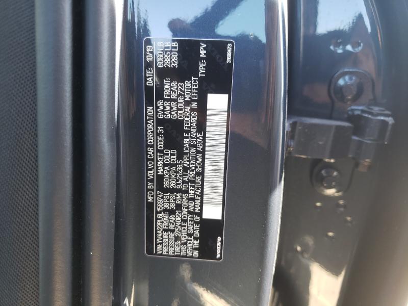 2020 VOLVO XC90 T6 IN YV4A22PL6L1569747