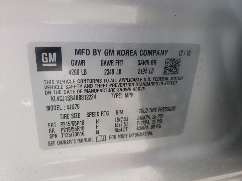 2019 BUICK ENCORE SPO KL4CJ1SB4KB812224