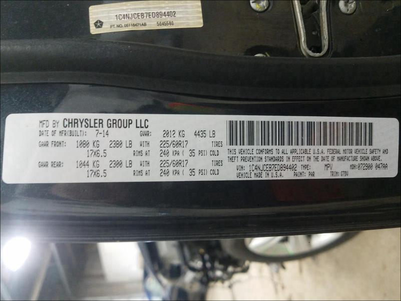 2014 JEEP COMPASS LA 1C4NJCEB7ED894402