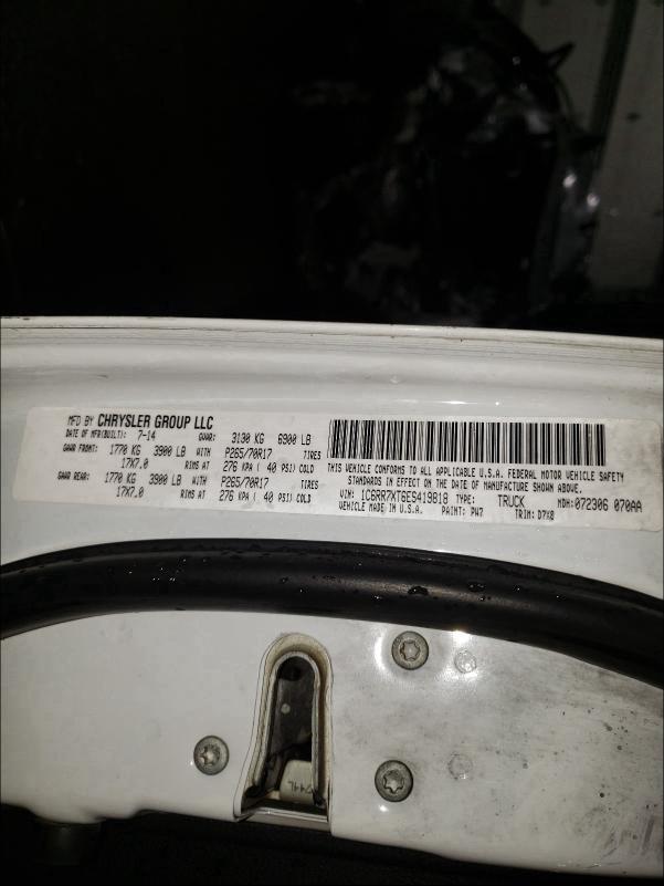2014 RAM 1500 SSV 1C6RR7XT6ES419818