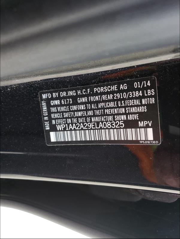 2014 PORSCHE CAYENNE WP1AA2A29ELA08325