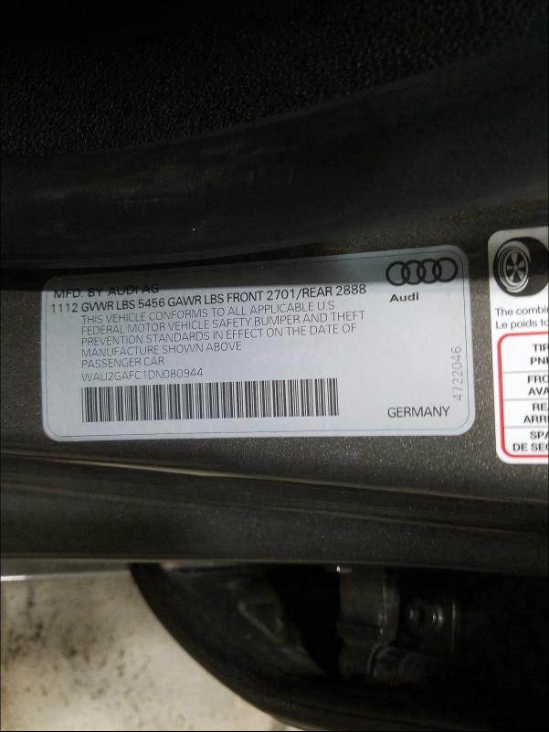 2013 AUDI A7 PRESTIG WAU2GAFC1DN080944