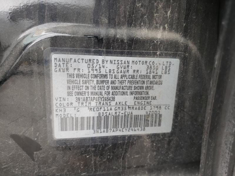 2014 NISSAN SENTRA S 3N1AB7AP4EY246438