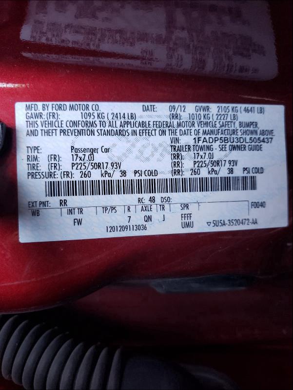 2013 FORD C-MAX SEL 1FADP5BU3DL505437