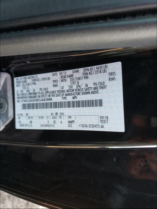 2014 FORD ESCAPE SE 1FMCU0GX5EUA83568