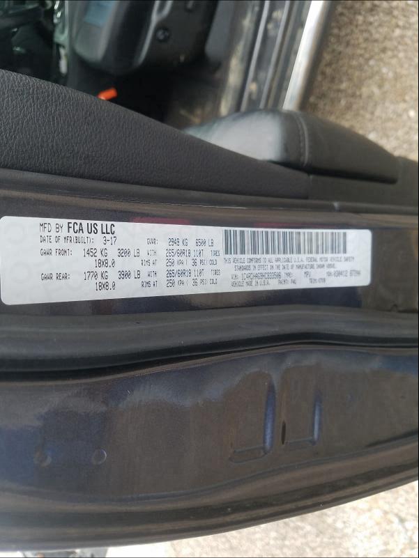2017 DODGE DURANGO SX 1C4RDHAG9HC833506