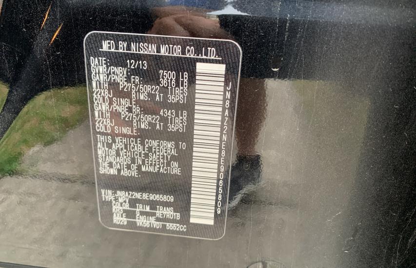 2014 INFINITI QX80 JN8AZ2NE8E9065809