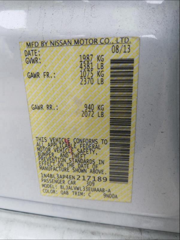 2014 NISSAN ALTIMA 3.5 1N4BL3AP4EN217189