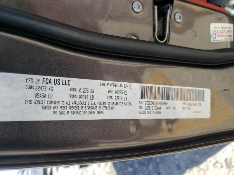 2016 DODGE CHARGER SR 2C3CDXEJ0GH165925