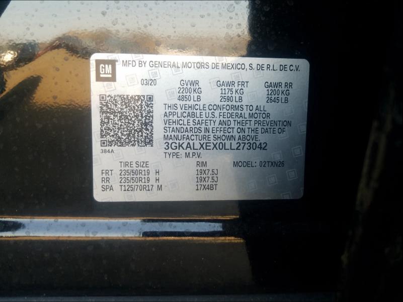 2020 GMC TERRAIN DE 3GKALXEX0LL273042