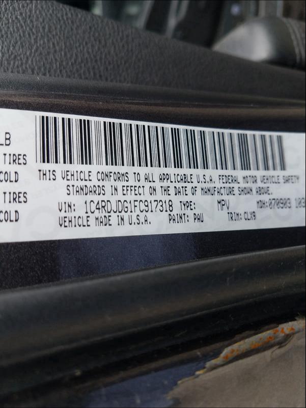 2015 DODGE DURANGO LI 1C4RDJDG1FC917318