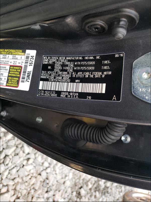 2016 TOYOTA SEQUOIA LI 5TDKY5G14GS065292