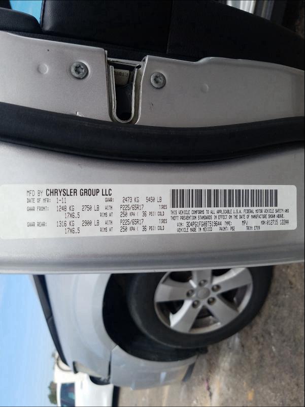 2011 DODGE JOURNEY MA 3D4PG1FG0BT519644