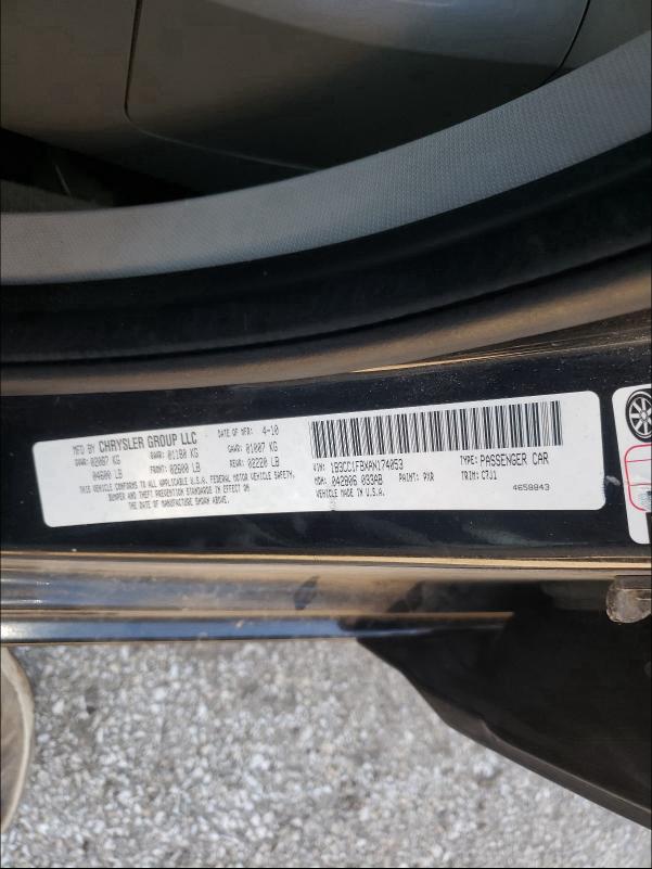 2010 DODGE AVENGER EX 1B3CC1FBXAN174053