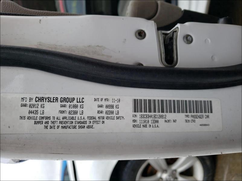 2011 DODGE CALIBER MA 1B3CB3HA1BD120912