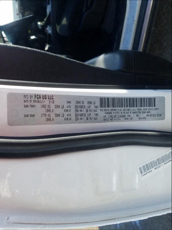 2018 DODGE DURANGO SX 1C4RDJAG7JC345846
