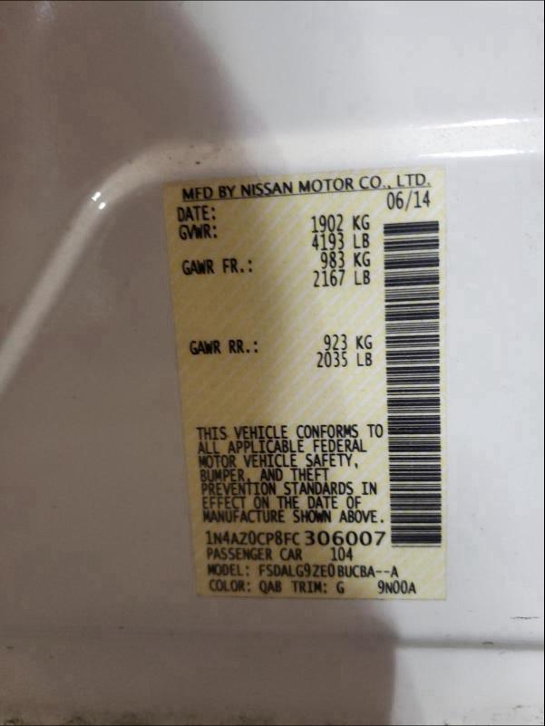 2015 NISSAN LEAF S 1N4AZ0CP8FC306007