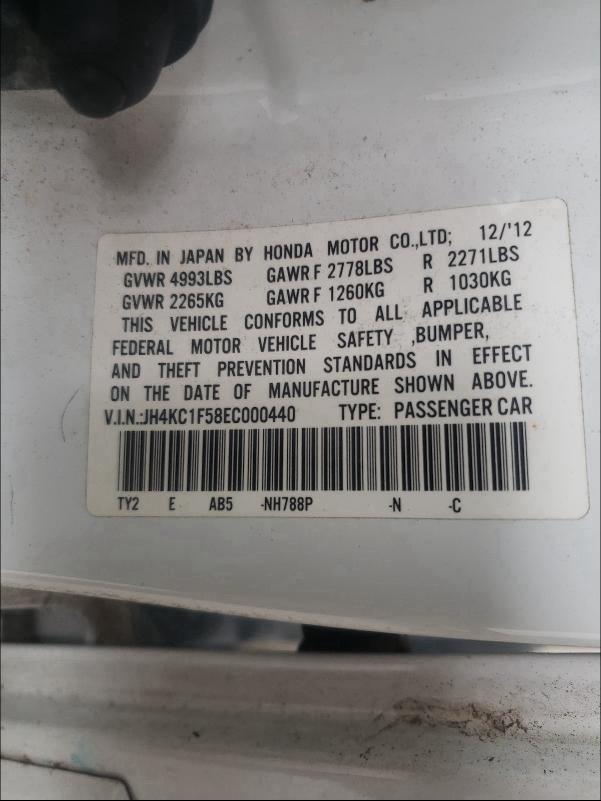 2014 ACURA RLX TECH JH4KC1F58EC000440