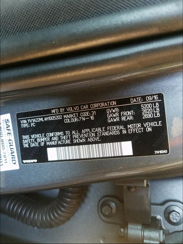 2017 VOLVO S90 T6 INS YV1A22ML4H1005202