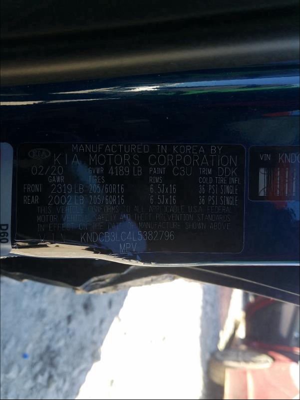 2020 KIA NIRO LX KNDCB3LC4L5382796