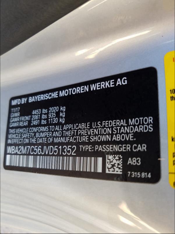 2018 BMW 230I WBA2M7C56JVD51352