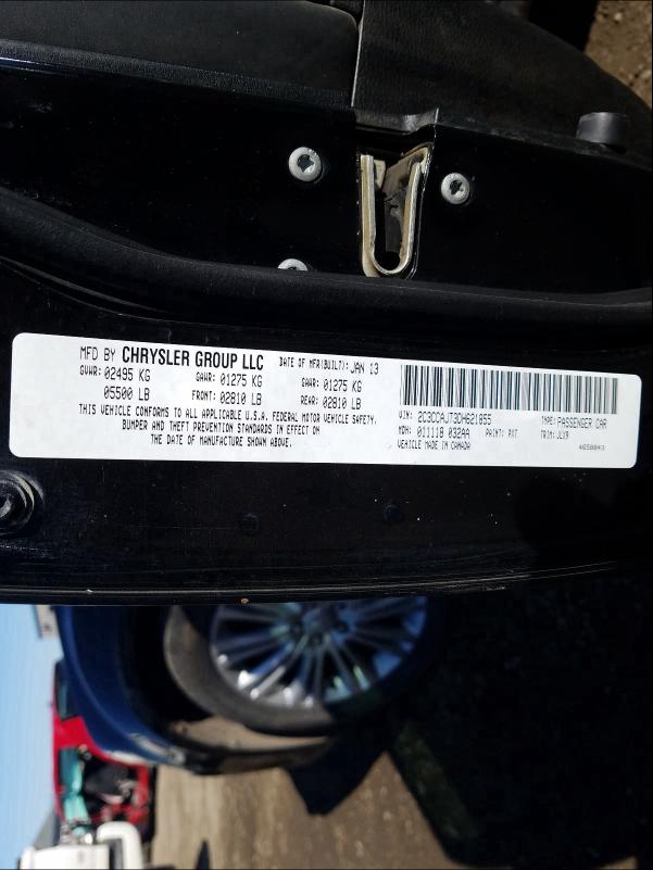 2013 CHRYSLER 300C VARVA 2C3CCAJT3DH621855