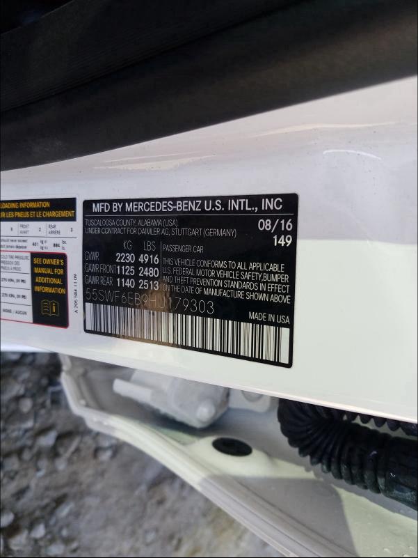 2017 MERCEDES-BENZ C 43 4MATI 55SWF6EB9HU179303