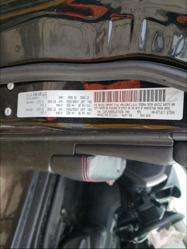 2015 JEEP CHEROKEE T 1C4PJMBS5FW777474