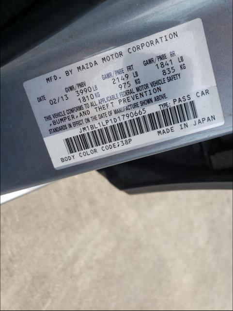 2013 MAZDA 3 I JM1BL1LP1D1790665