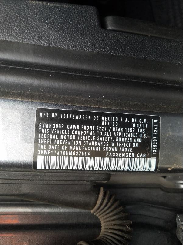 2017 VOLKSWAGEN BEETLE 1.8 3VWF17AT0HM627554