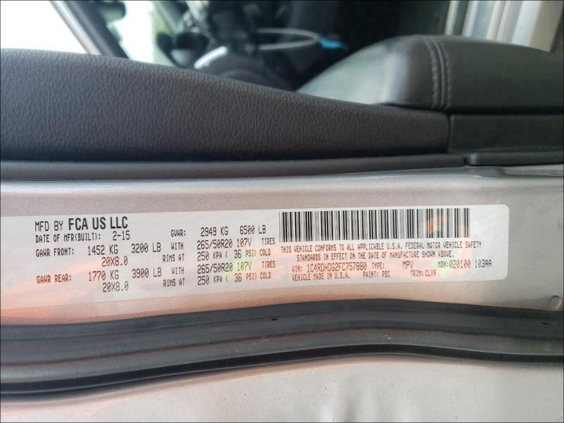 2015 DODGE DURANGO LI 1C4RDHDG2FC757880