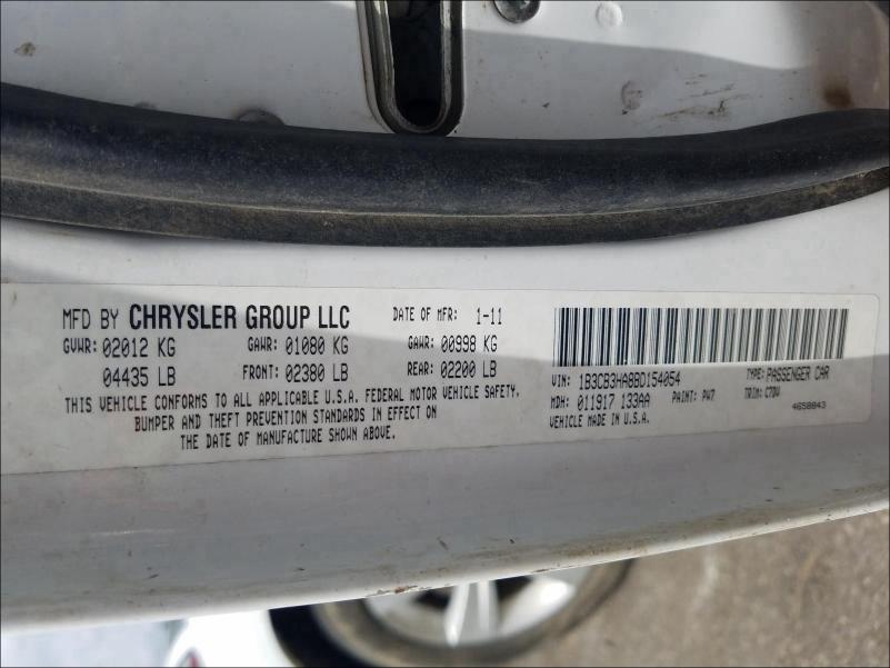 2011 DODGE CALIBER MA 1B3CB3HA8BD154054