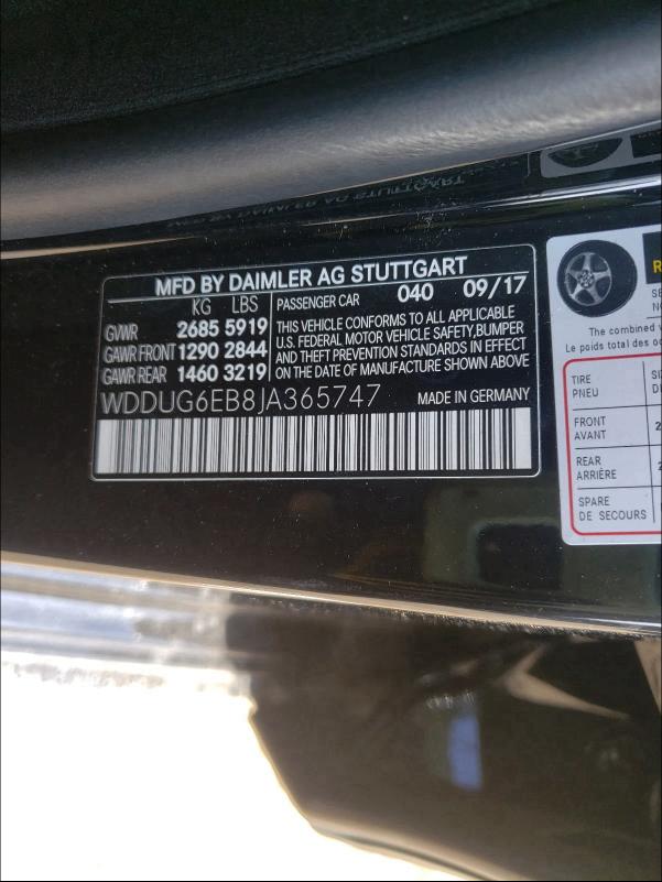 2018 MERCEDES-BENZ S 450 4MAT WDDUG6EB8JA365747