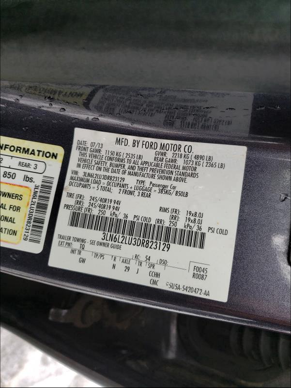2013 LINCOLN MKZ HYBRID 3LN6L2LU3DR823129