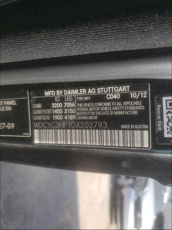 2013 MERCEDES-BENZ G 550 WDCYC3HF1DX202793