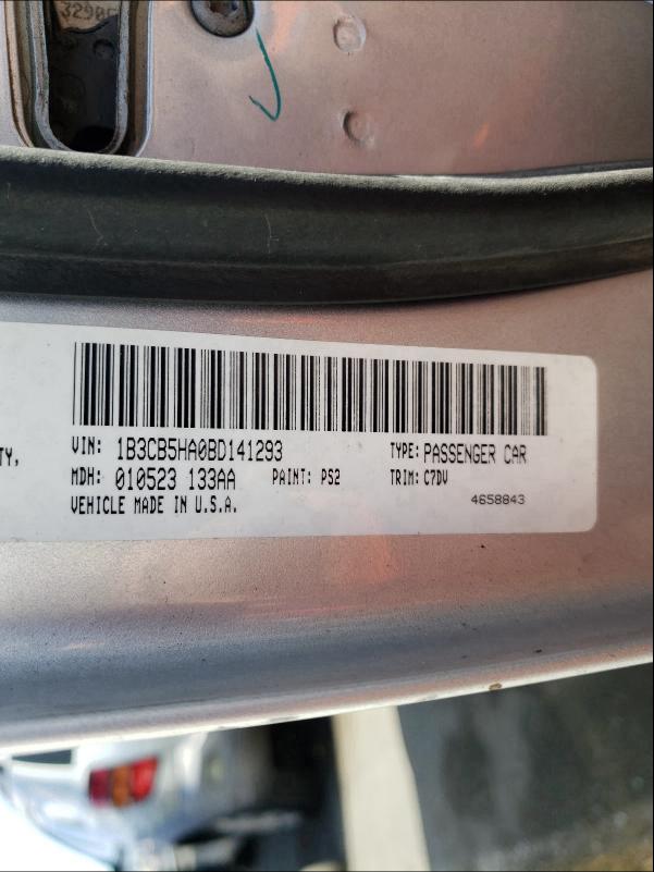 2011 DODGE CALIBER HE 1B3CB5HA0BD141293