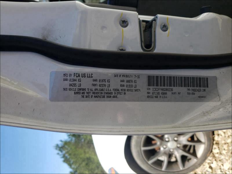 2016 DODGE DART SXT S 1C3CDFFA0GD802236
