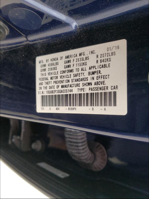 2016 ACURA TLX 19UUB2F35GA005144