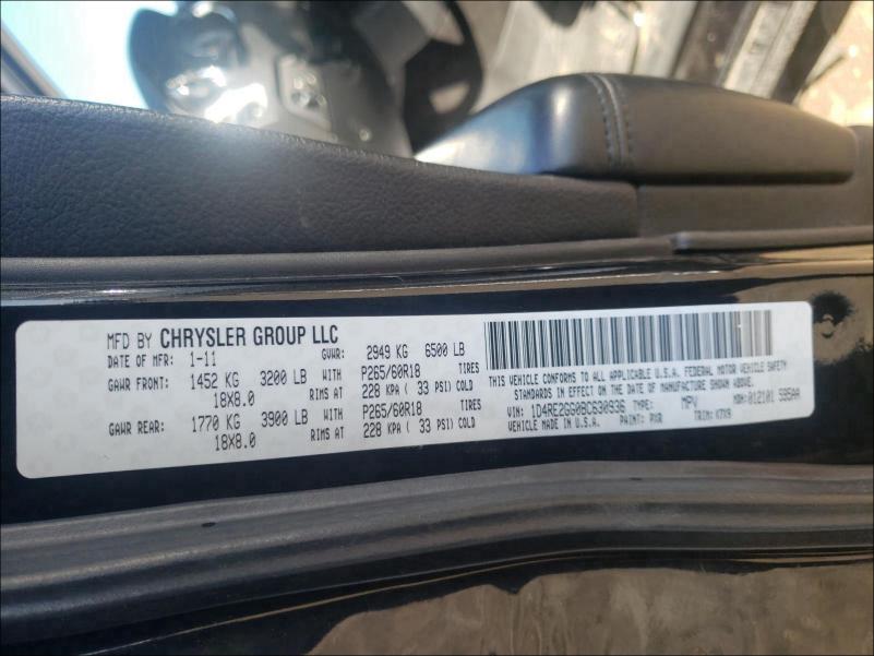 2011 DODGE DURANGO EX 1D4RE2GG0BC630936