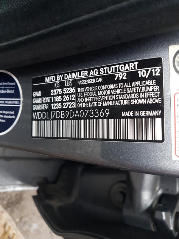 2013 MERCEDES-BENZ CLS 550 WDDLJ7DB9DA073369