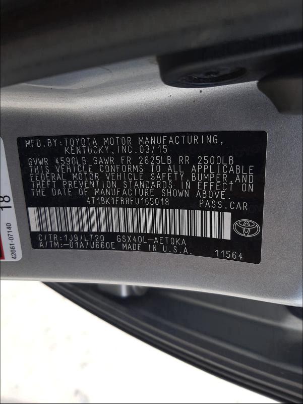 2015 TOYOTA AVALON XLE 4T1BK1EB8FU165018