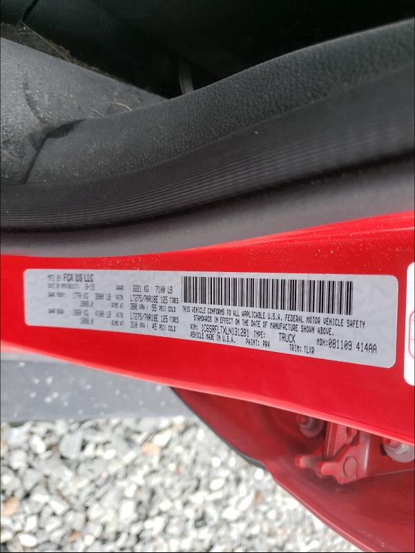 2020 RAM 1500 REBEL 1C6SRFLTXLN131281