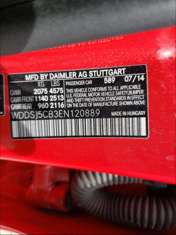 2014 MERCEDES-BENZ CLA 45 AMG WDDSJ5CB3EN120889