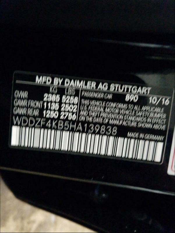 2017 MERCEDES-BENZ E 300 4MAT WDDZF4KB5HA139838