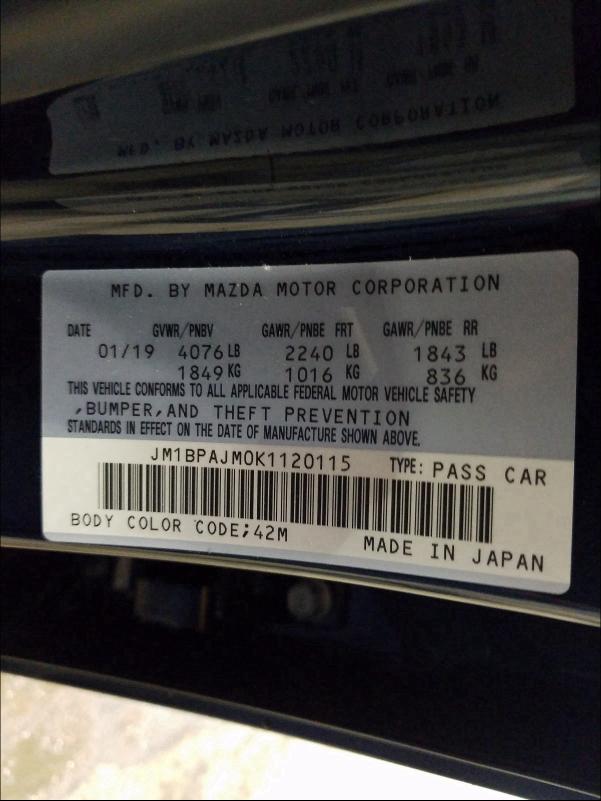 2019 MAZDA 3 JM1BPAJM0K1120115